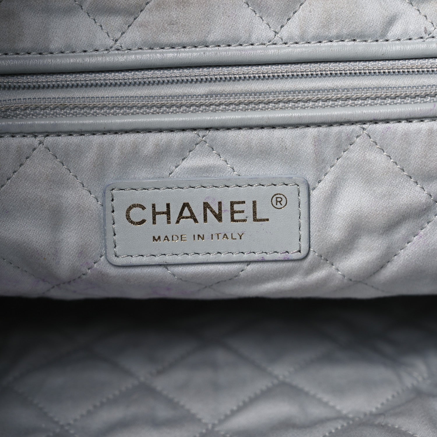Chanel Shiny Calfskin Quilted Small Chanel 22 Grey 7 of 13