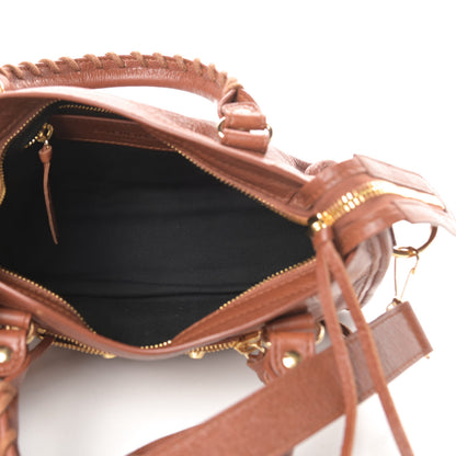 Balenciaga Agneau Classic Gold Hardware Mini City Marron Cognac 5 of 10