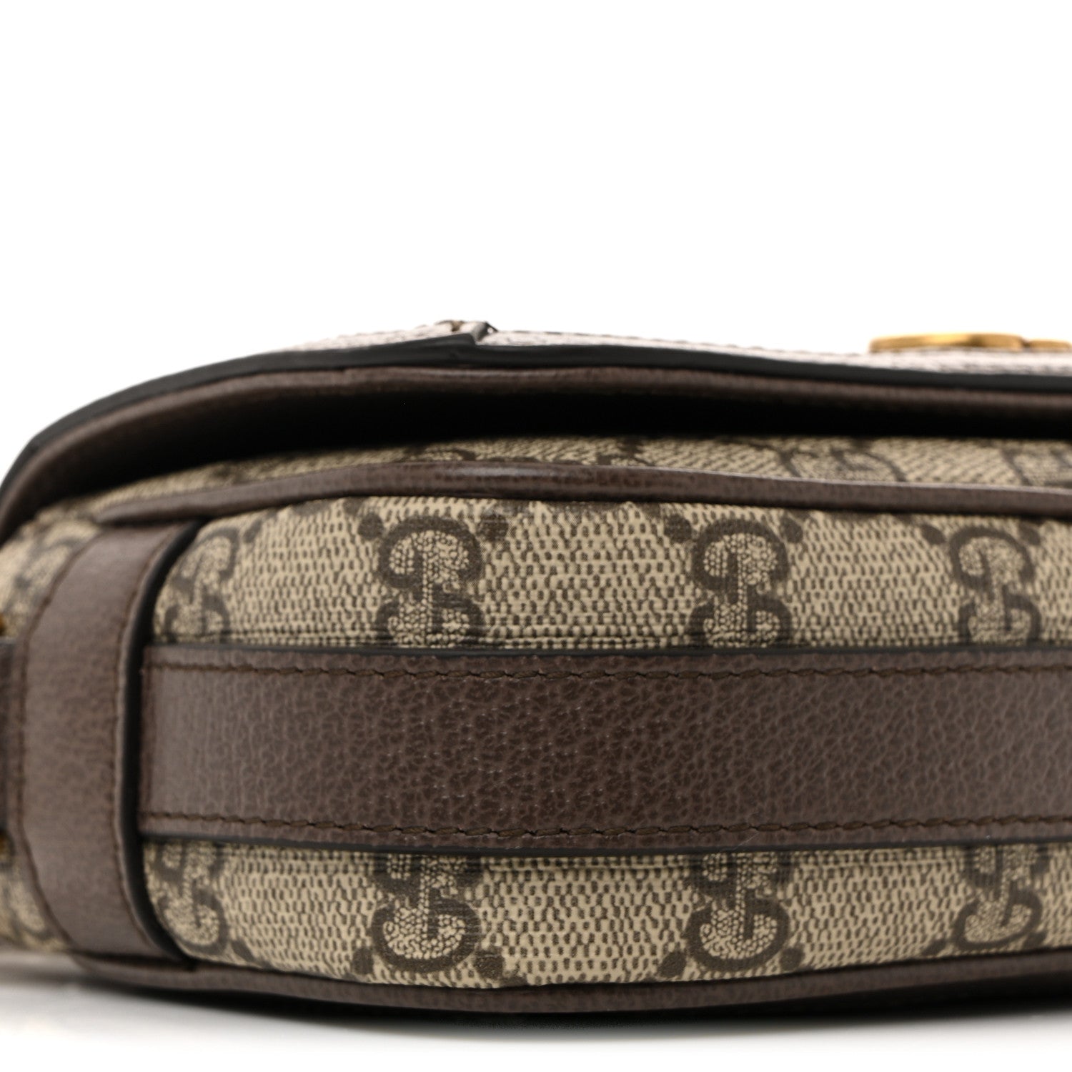 Gucci GG Supreme Monogram Web Mini Ophidia Flap Shoulder Bag Brown 9 of 11