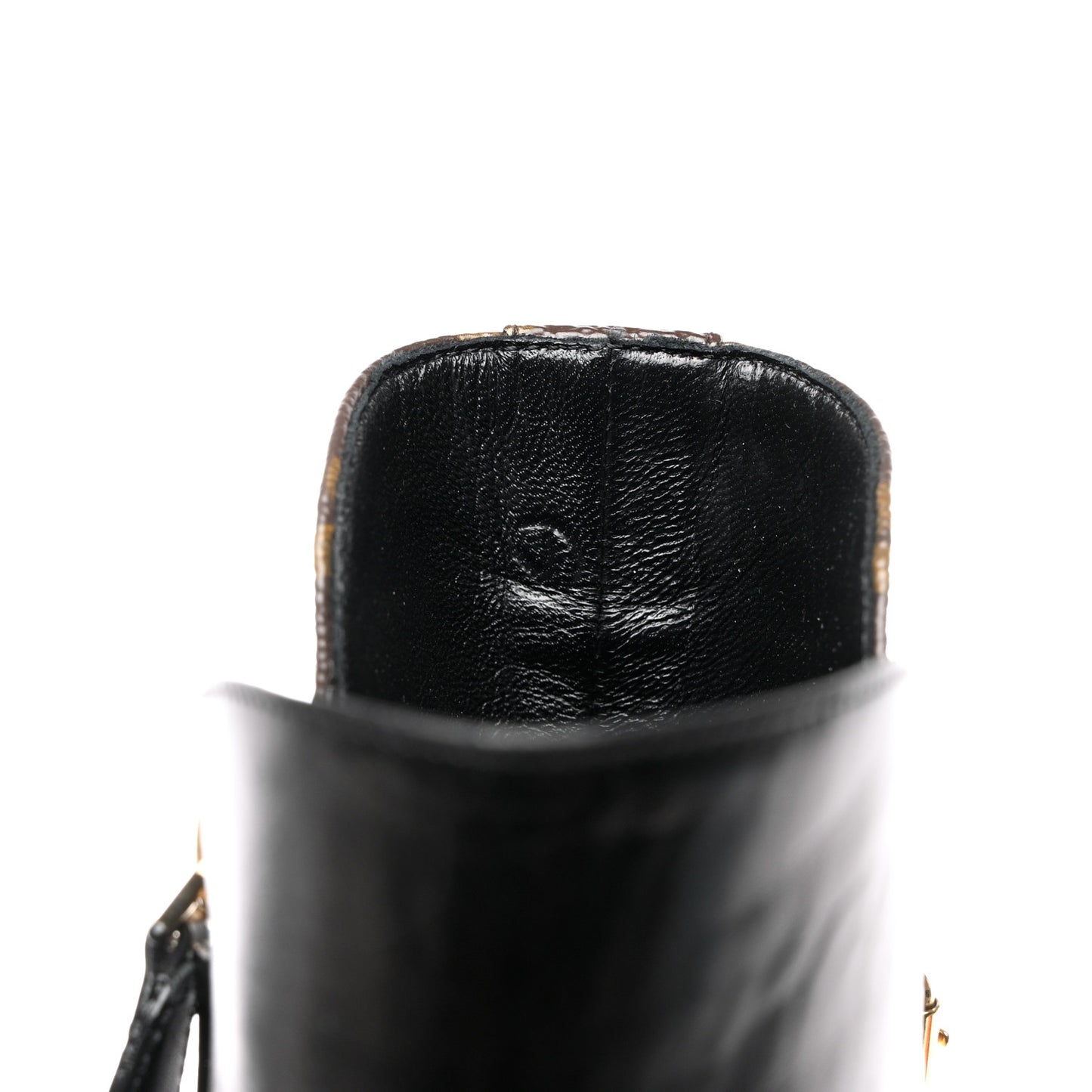 Calfskin Monogram Afterglow Platform Ankle Boots 39 Black