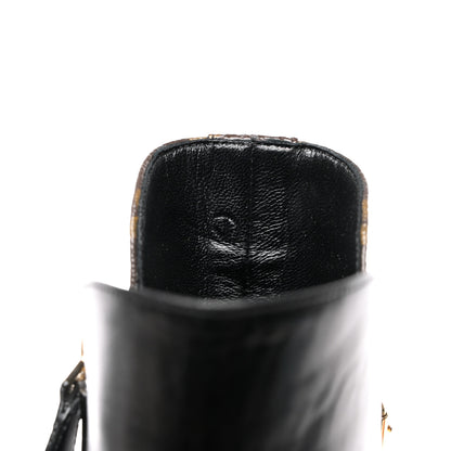 Louis Vuitton Calfskin Monogram Afterglow Platform Ankle Boots 39 Black 9 of 14