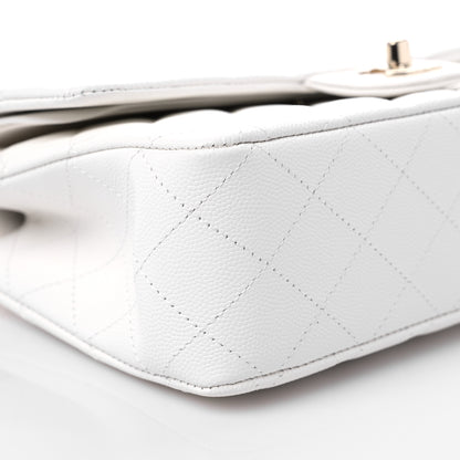 Chanel Caviar Quilted Medium Double Flap White 8 of 10