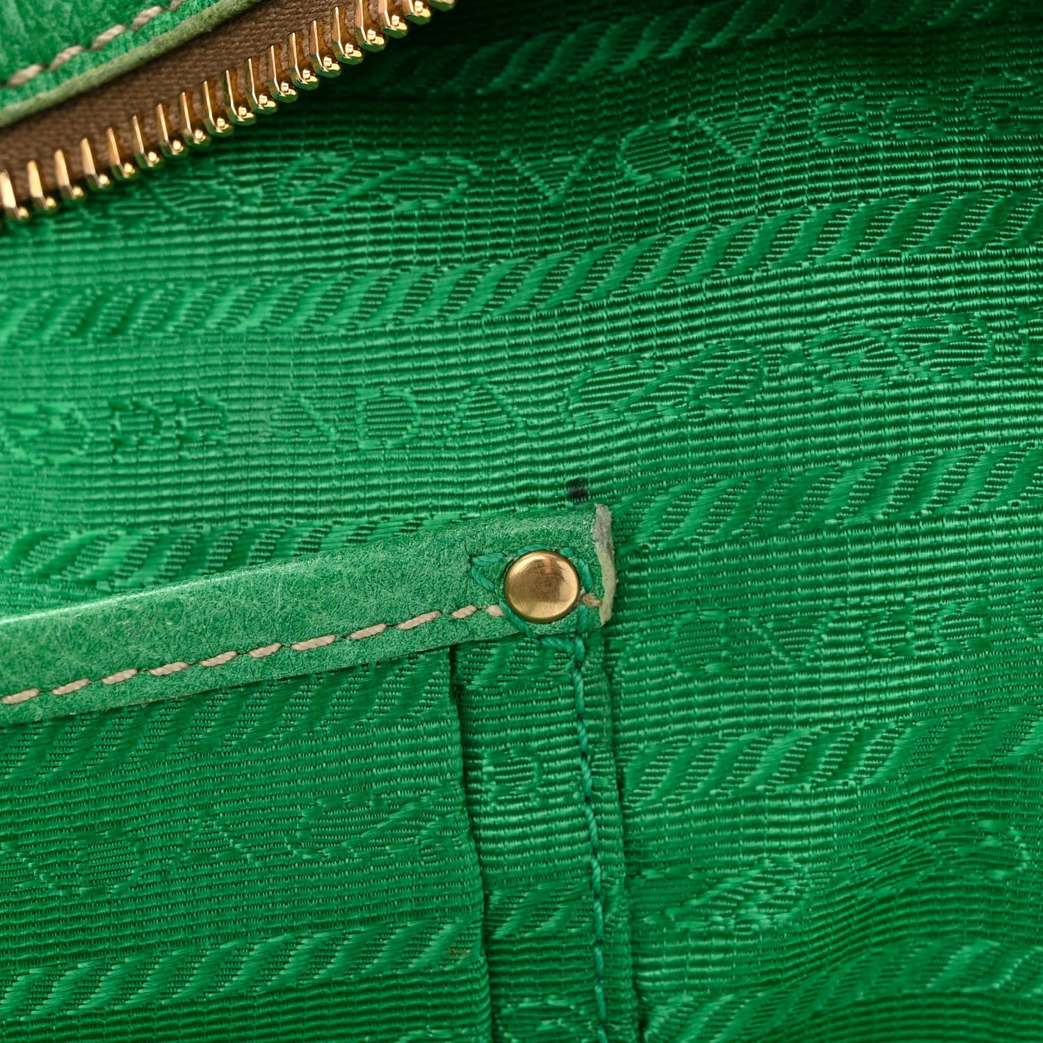 Prada Cervo Logo Embossed Folding Tote Acquamarina 6 of 18