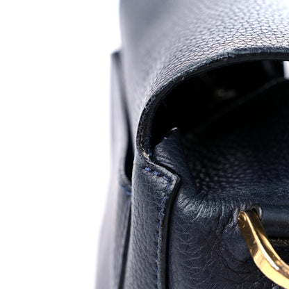 Lanvin Grained Calfskin Box Messenger Bag Navy 14 of 18