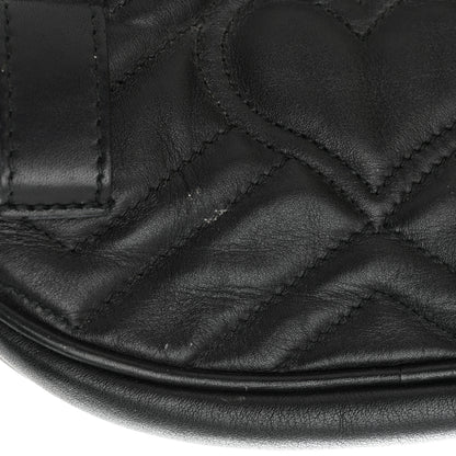 Gucci Calfskin Matelasse GG Marmont Belt Bag 75 30 Black 14 of 16