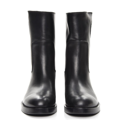 Louis Vuitton Calfskin Overdrive Flat Calf High Boots 39.5 Black 2 of 9