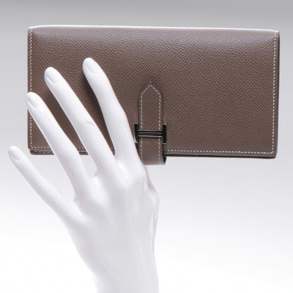 Hermes Epsom Leather Bearn Wallet Etoupe 2 of 8