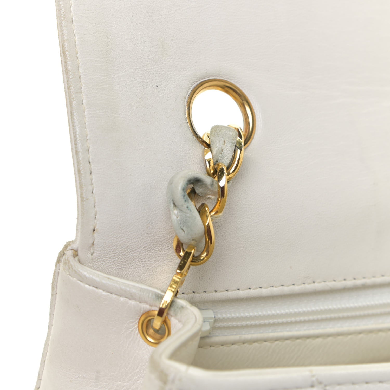 Chanel Lambskin Quilted Medium Single Flap White 15 of 23