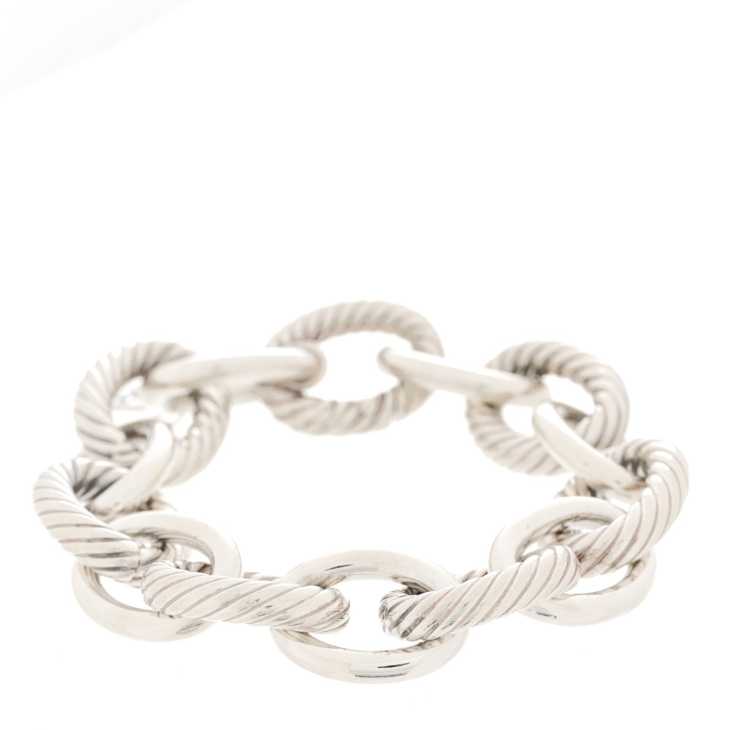 David Yurman Sterling Silver 17mm Extra Large Oval Link Bracelet 1 of 3