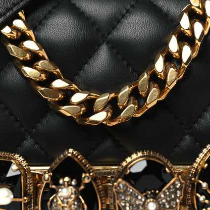 Alexander McQueen Lambskin Quilted Knuckle Shoulder Bag Black 8 of 11