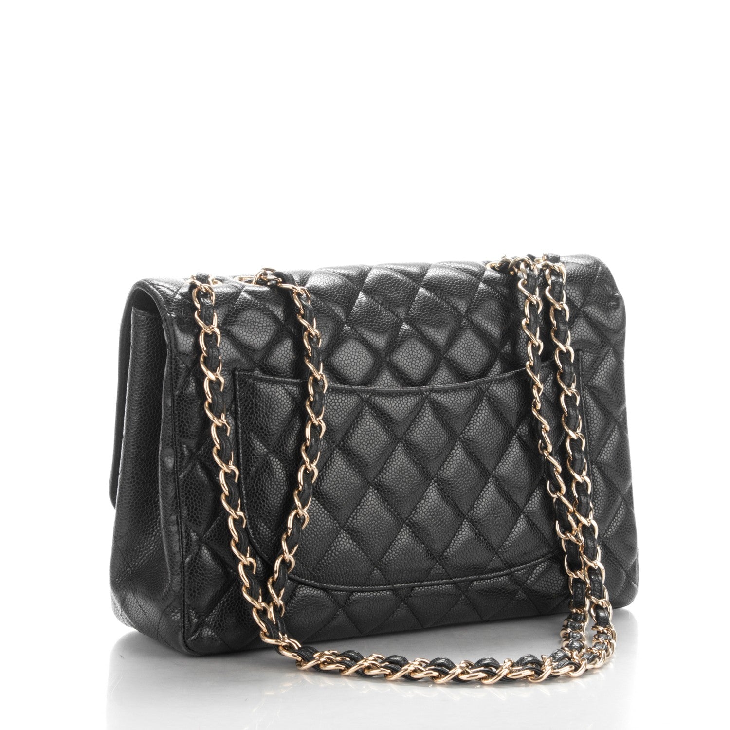 Chanel Caviar Quilted Jumbo Single Flap Black 3 of 8