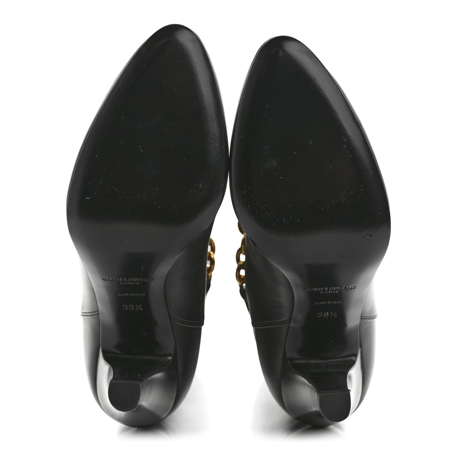 Saint Laurent Smooth Calfskin Le Maillon 95 Boots 38.5 Black 5 of 8
