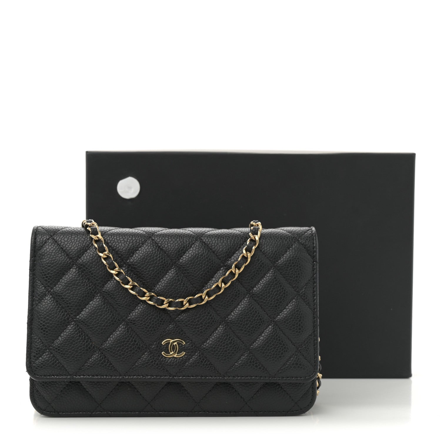 Chanel Caviar Quilted Wallet on Chain WOC Black 11 of 11