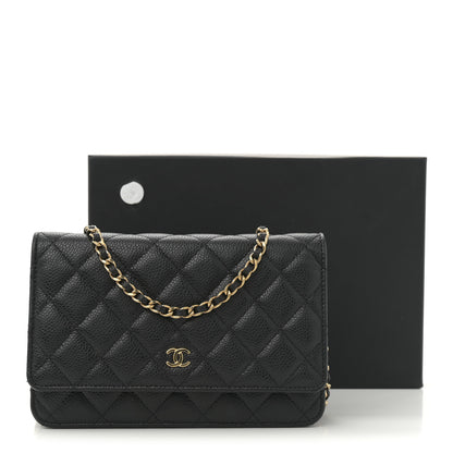 Chanel Caviar Quilted Wallet on Chain WOC Black 11 of 11