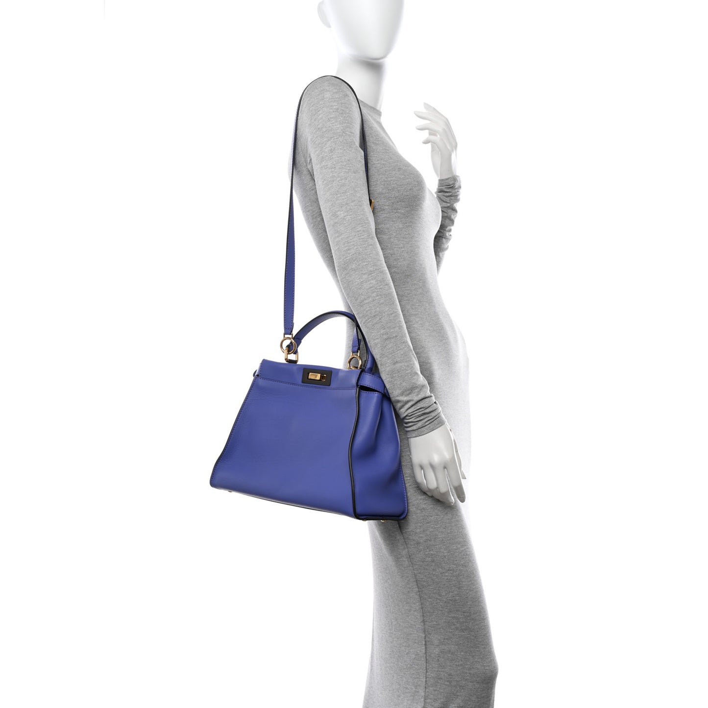 Vitello Seta Medium Peekaboo Iconic Satchel Viola Cassis