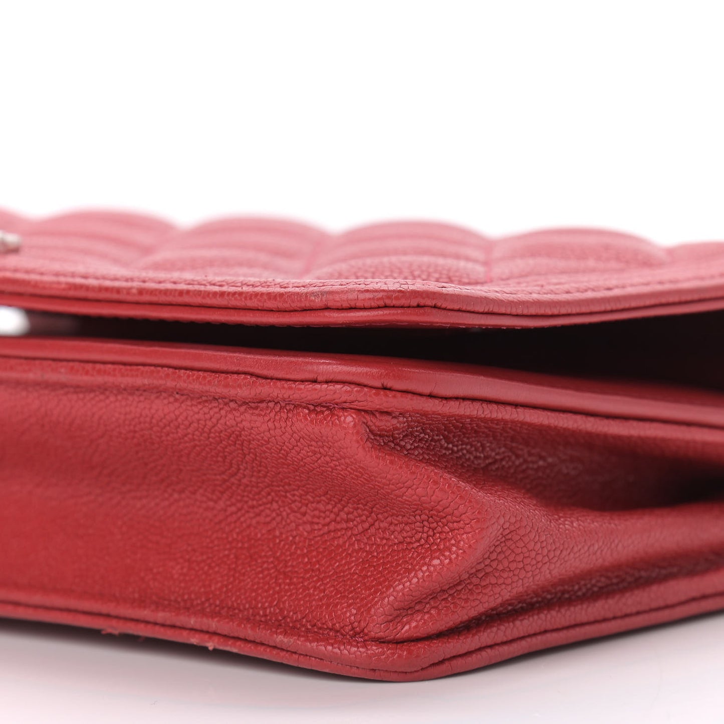 Caviar Quilted Boy Wallet On Chain WOC Red
