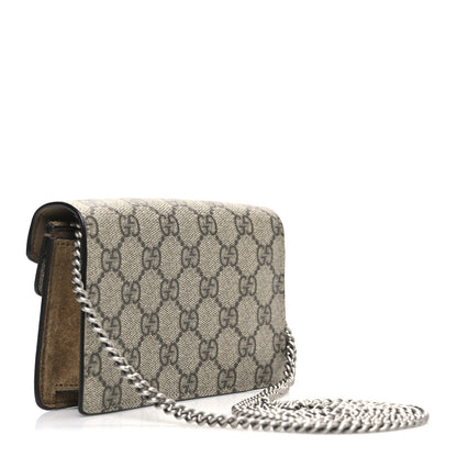 Gucci GG Supreme Monogram Super Mini Dionysus Shoulder Bag Taupe 3 of 11