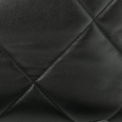Chanel Lambskin Quilted Maxi Chanel 19 Flap Black 12 of 12