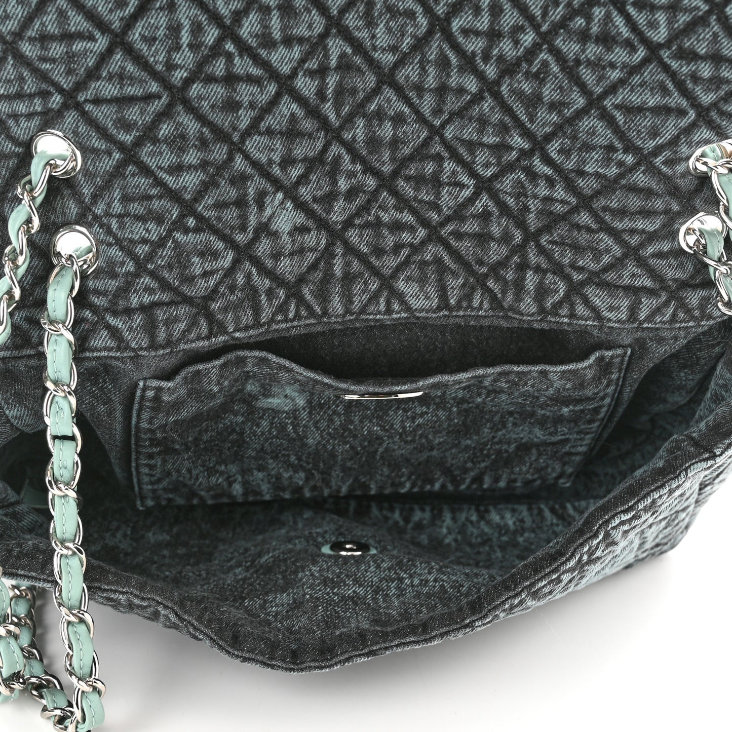 Denim Quilted Denimpression Flap Blue Black