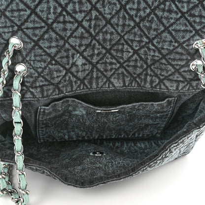 Chanel Denim Quilted Denimpression Flap Blue Black 5 of 10