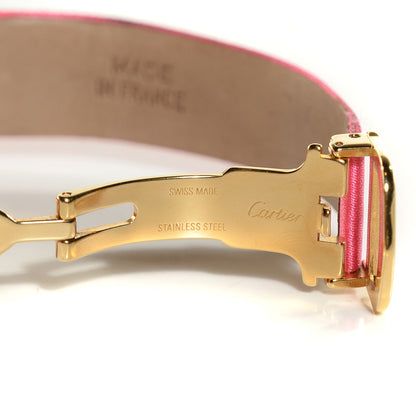 Cartier Sterling Silver Vermeil Satin 23mm Must de Cartier Tank Quartz Watch Pink 5 of 8