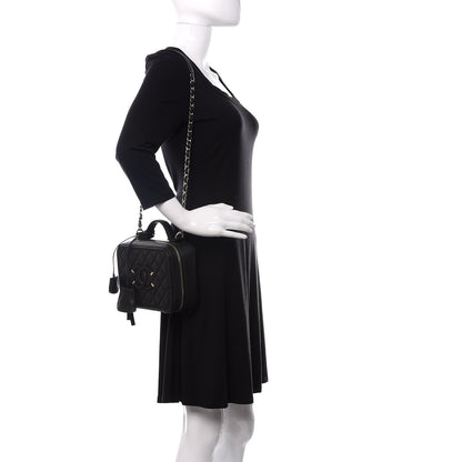Chanel Caviar Quilted Medium CC Filigree Vanity Case Black 2 of 11