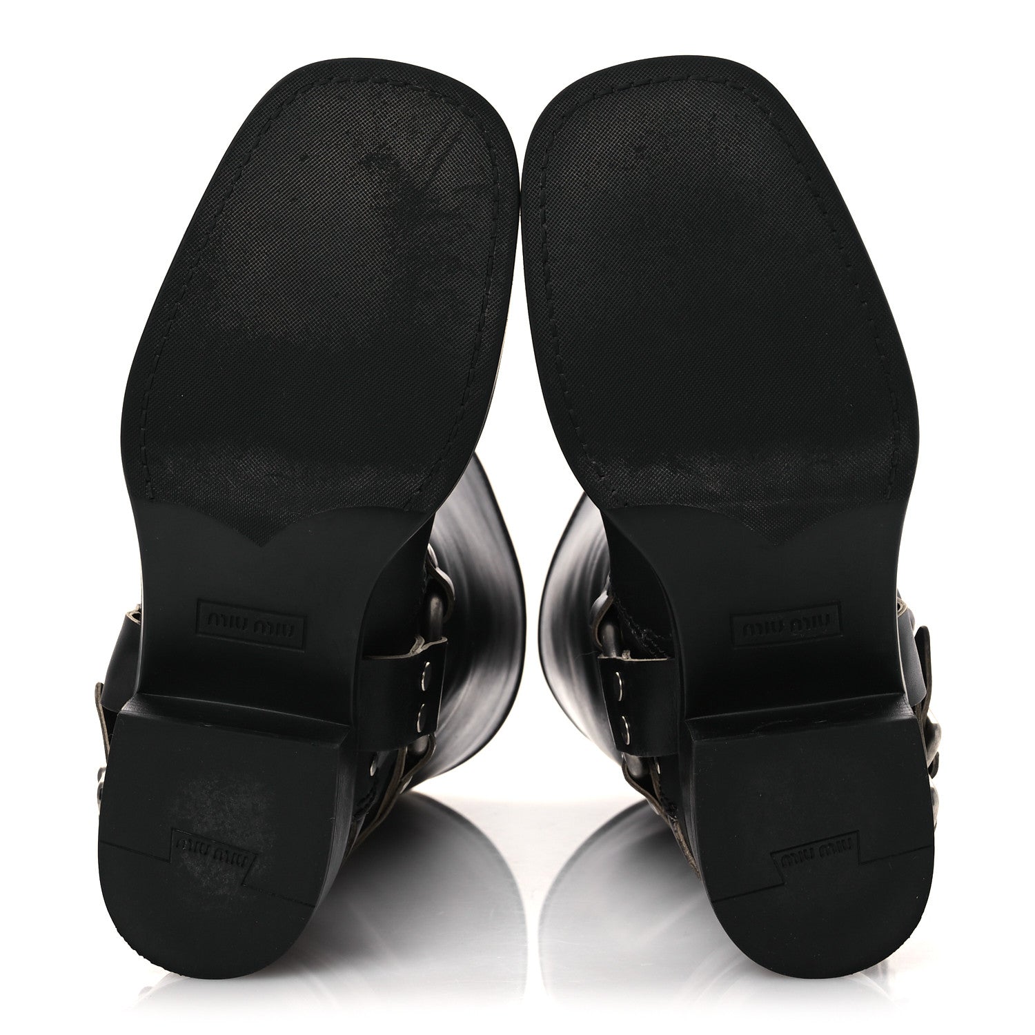 Miu Miu Calfskin Harness Boots 40 Black 7 of 13