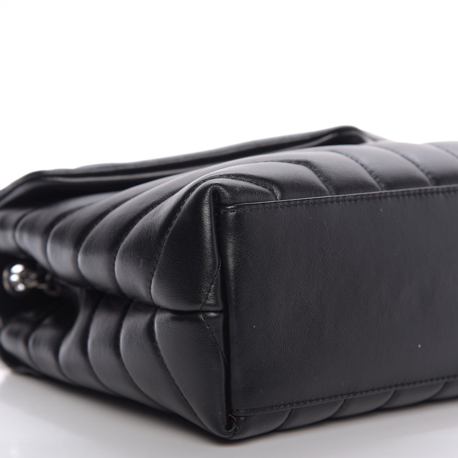 Saint Laurent Calfskin Y Quilted Monogram Small Loulou Chain Satchel Black 6 of 10