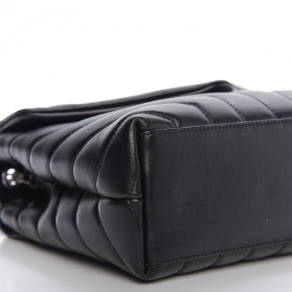 Saint Laurent Calfskin Y Quilted Monogram Small Loulou Chain Satchel Black 6 of 10