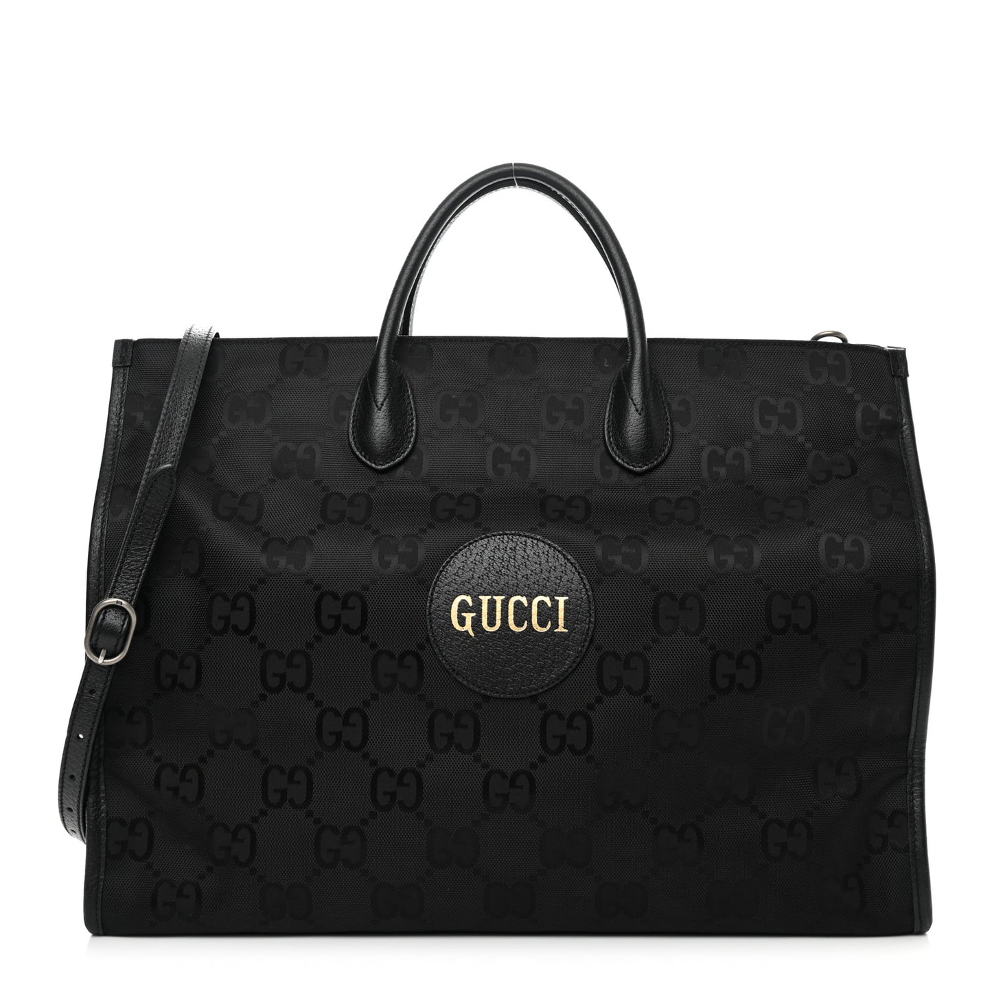 Econyl Nylon Monogram Large Off The Grid Tote Bag Black