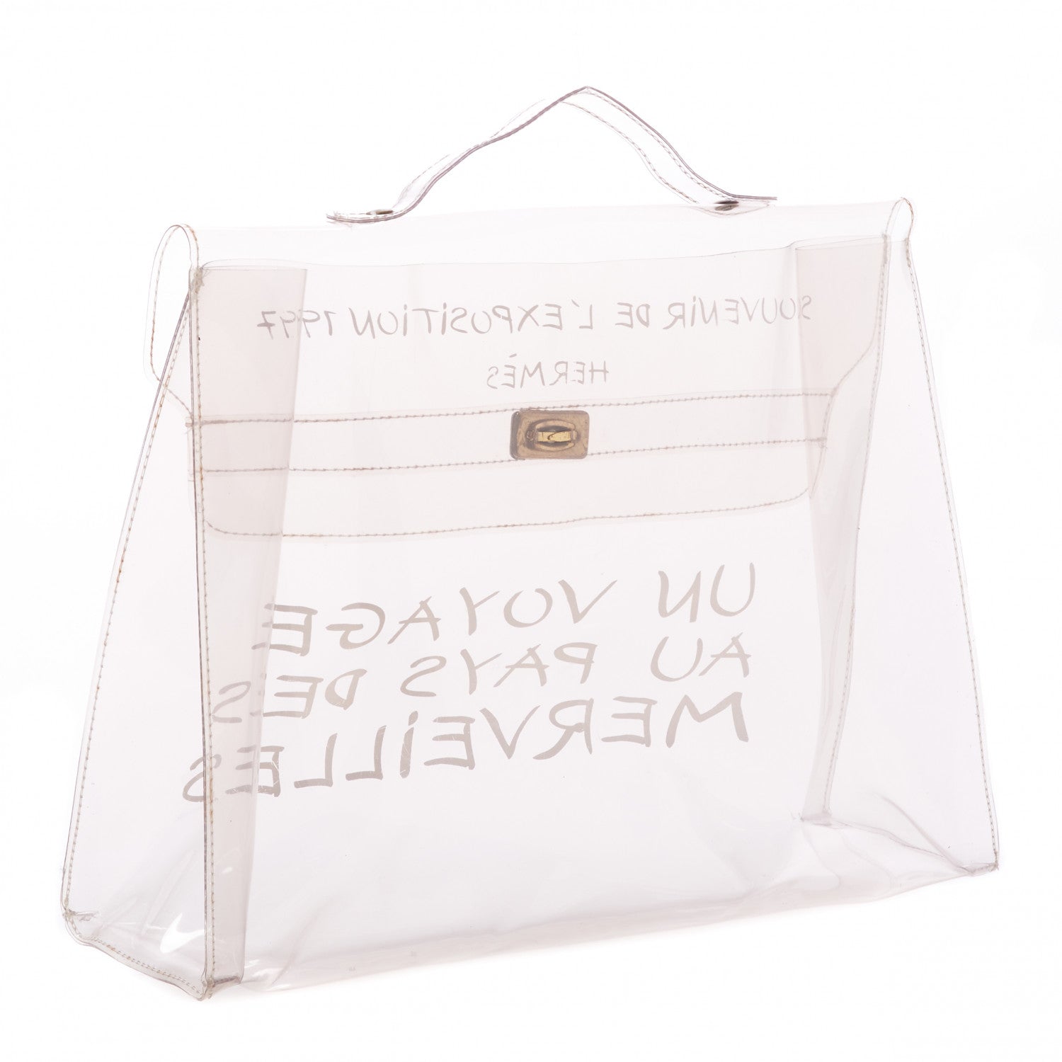 Hermes Vinyl Souvenir De L'Exposition Kelly Transparent 3 of 10