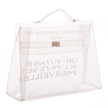 Hermes Vinyl Souvenir De L'Exposition Kelly Transparent 3 of 10