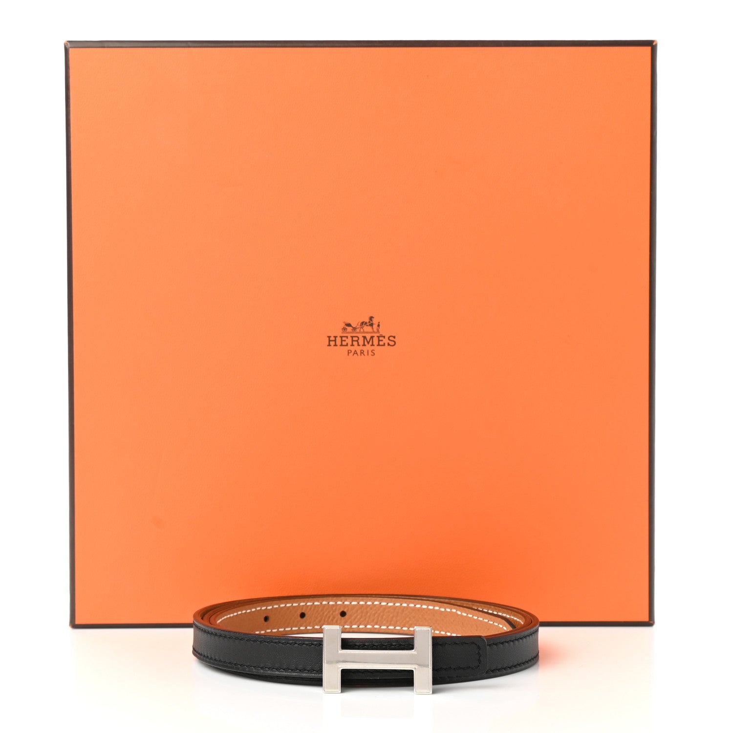 Hermes Swift Epsom 13mm Focus Belt 85 Black Gold 6 of 6