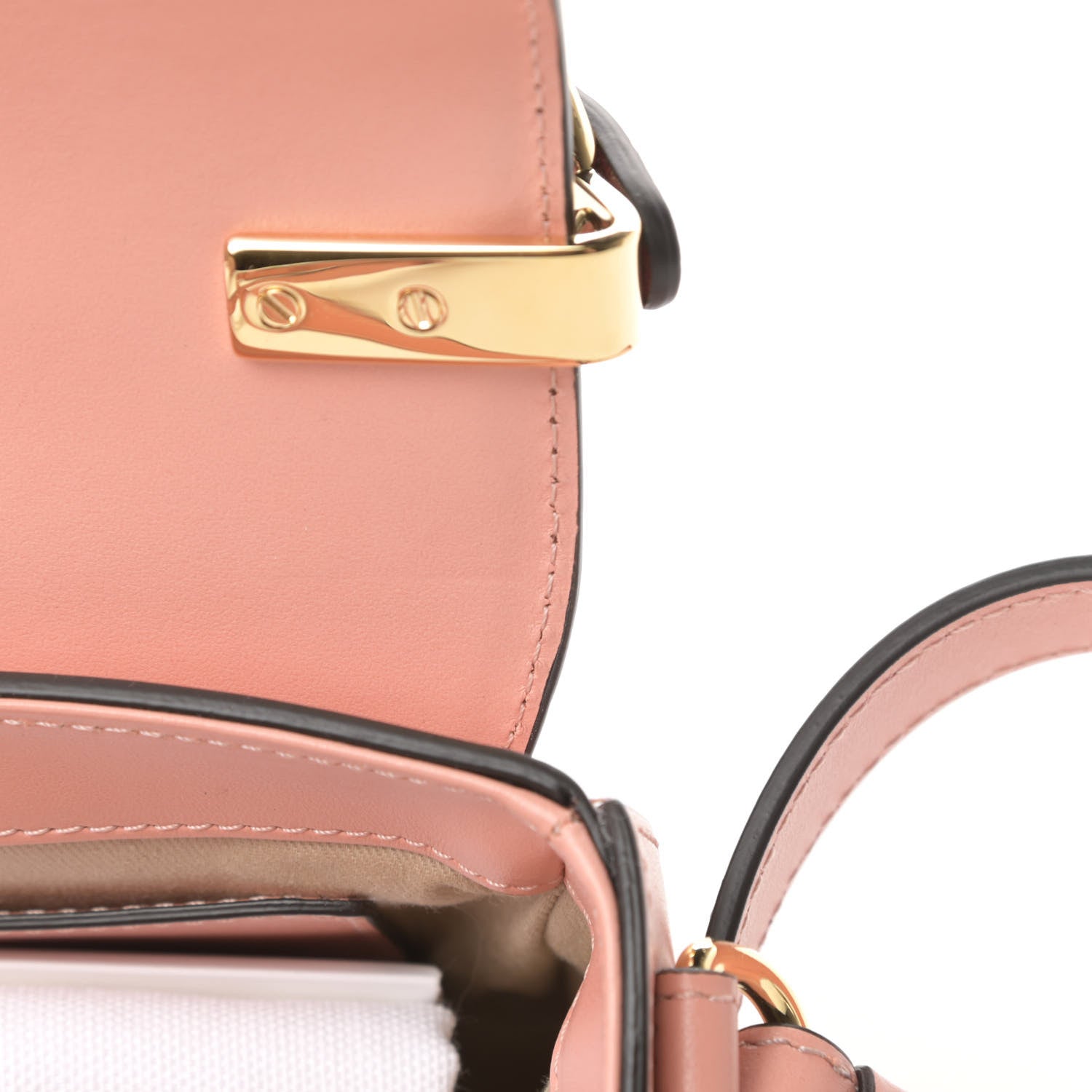 Chloe Shiny Calfskin Goatskin Mini C Double Carry Fallow Pink 11 of 12