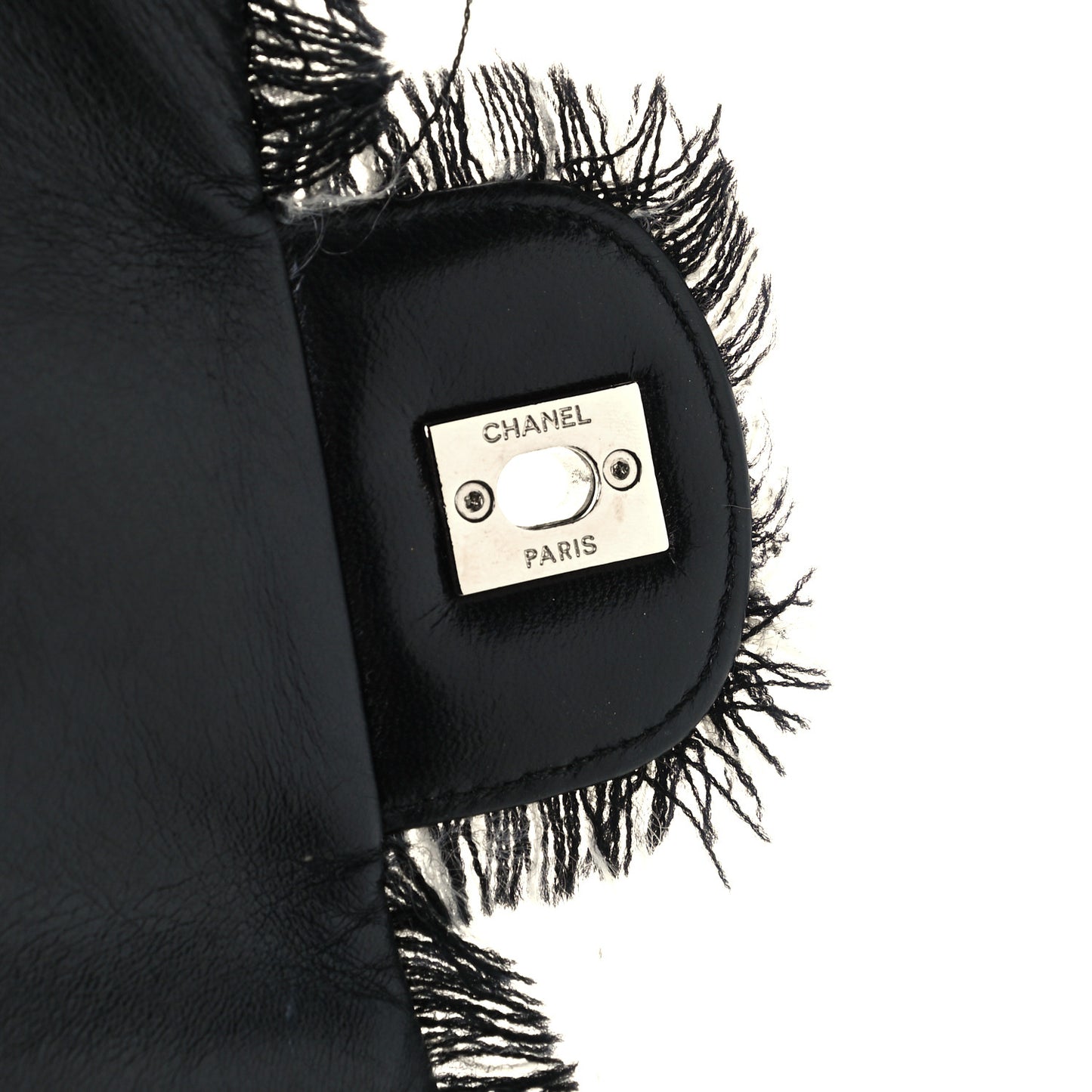 Lambskin Tweedy Flap Black