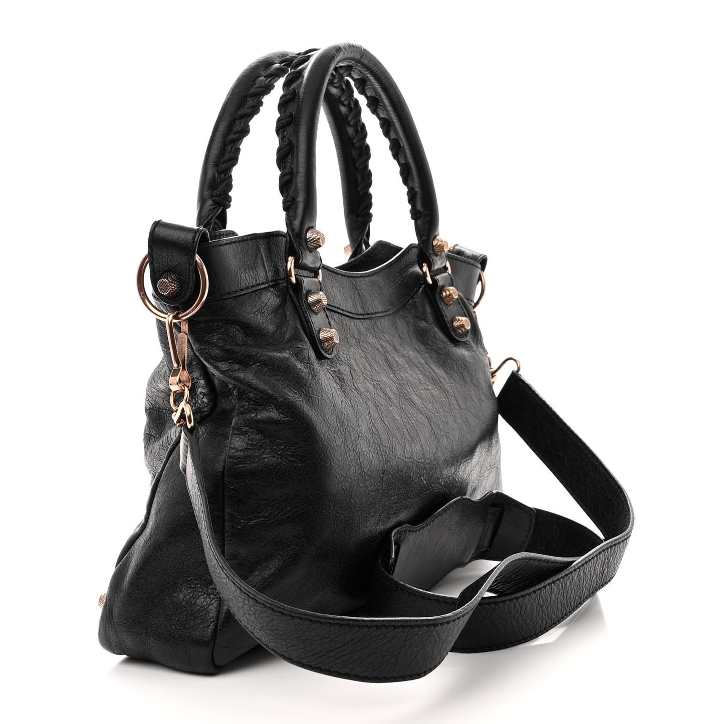 Agneau Giant 12 Rose Gold Hardware Town Black