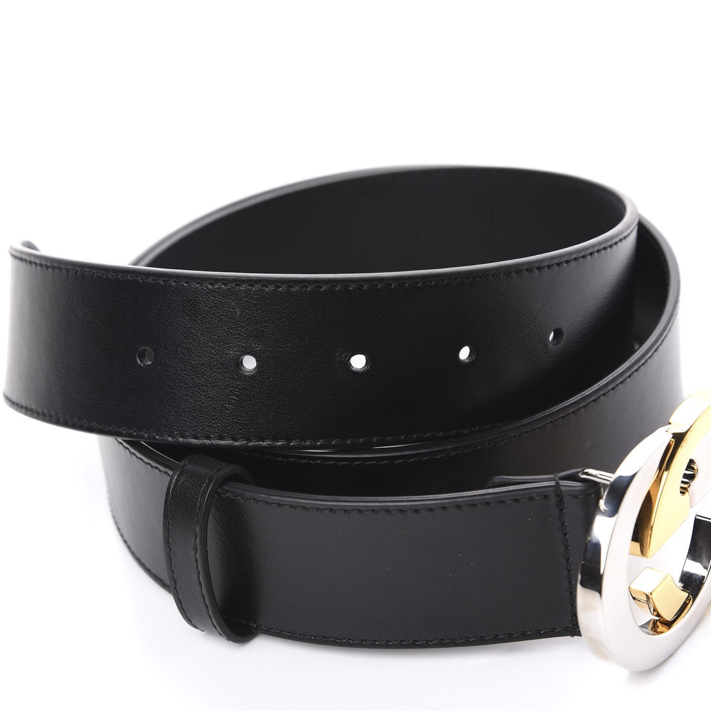 Calfskin Interlocking G Belt 100 40 Black