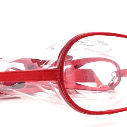 Prada Plexiglass Calfskin Small Shopper Tote Rosso 12 of 18