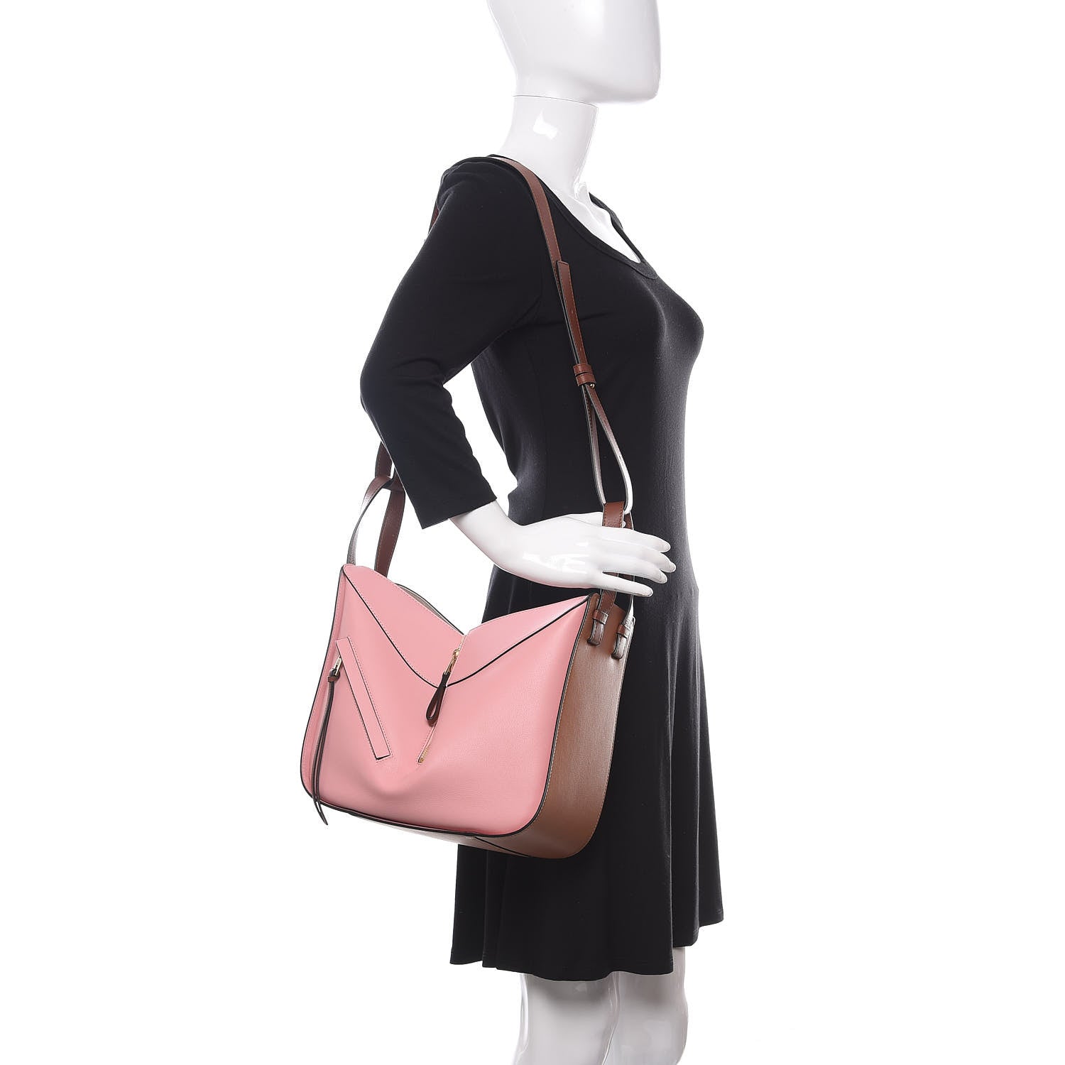 Loewe Calfskin Small Hammock Shoulder Bag Pastel Pink Tan 2 of 10