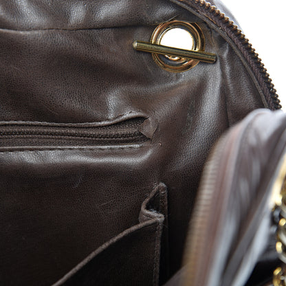 Chanel Lambskin Quilted Large Camera Case Brown 15 of 28