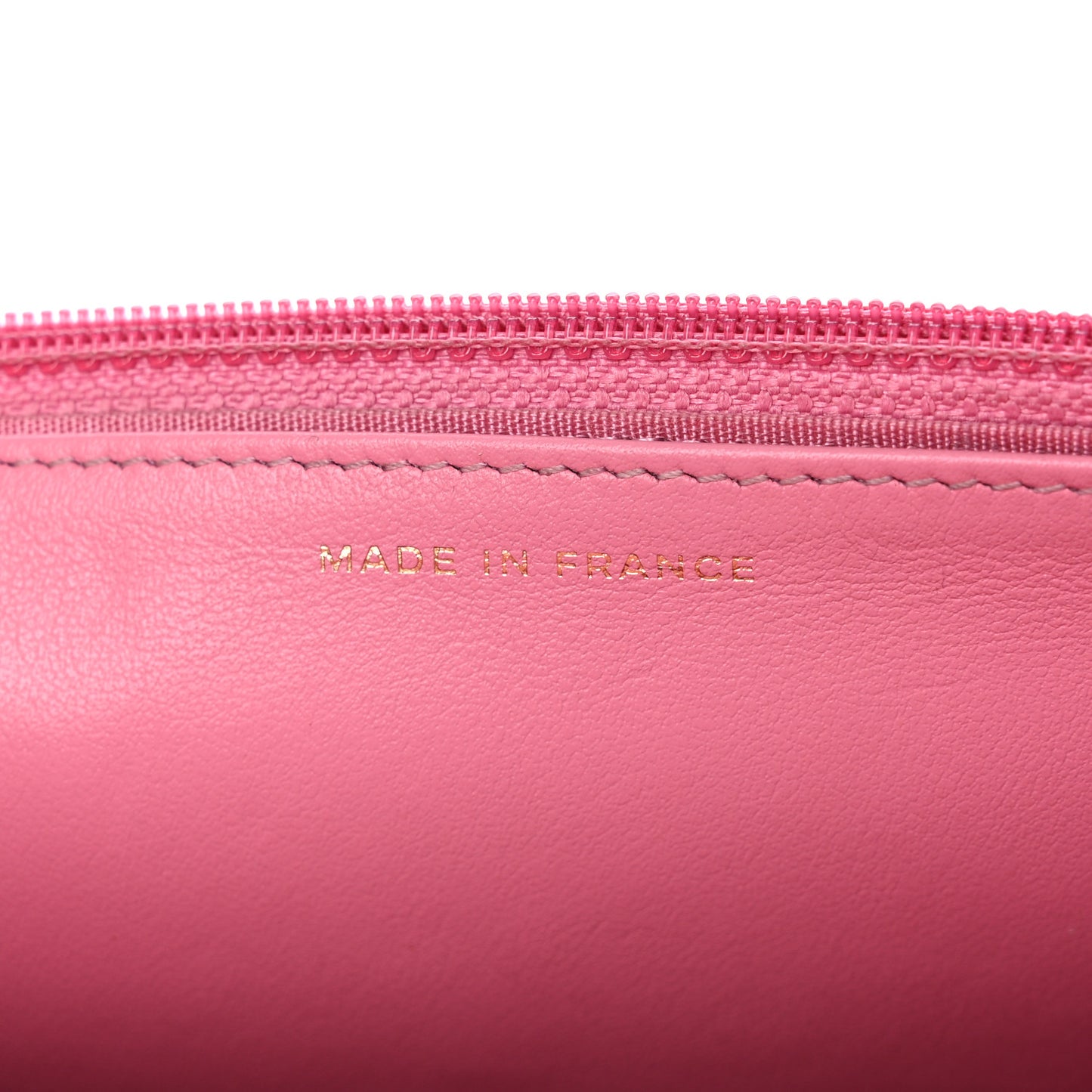 Caviar Quilted Boy Wallet On Chain WOC Pink