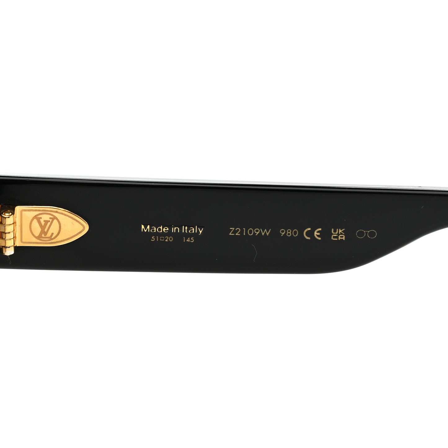 Acetate LV Circle Cat Eye Sunglasses Z2109W Black
