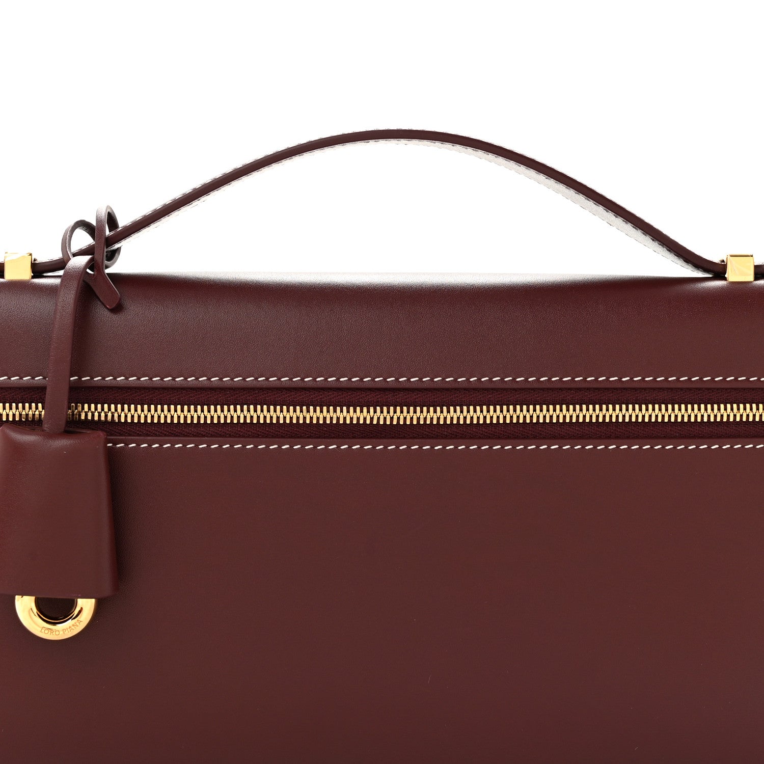 Loro Piana Smooth Calfskin Extra Clutch L29 Burnt Tan 7 of 10