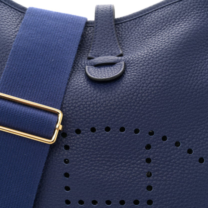 Hermes Taurillon Clemence Evelyne III PM Bleu Encre 8 of 12