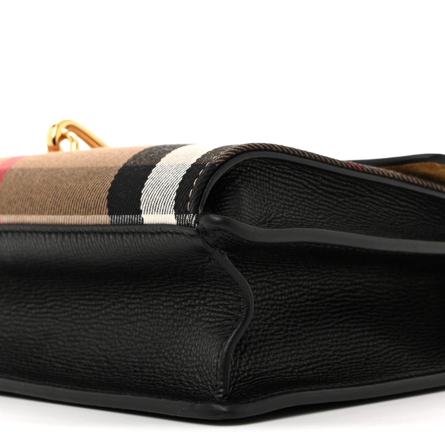 Derby Calfskin House Check Small Macken Crossbody Bag Black