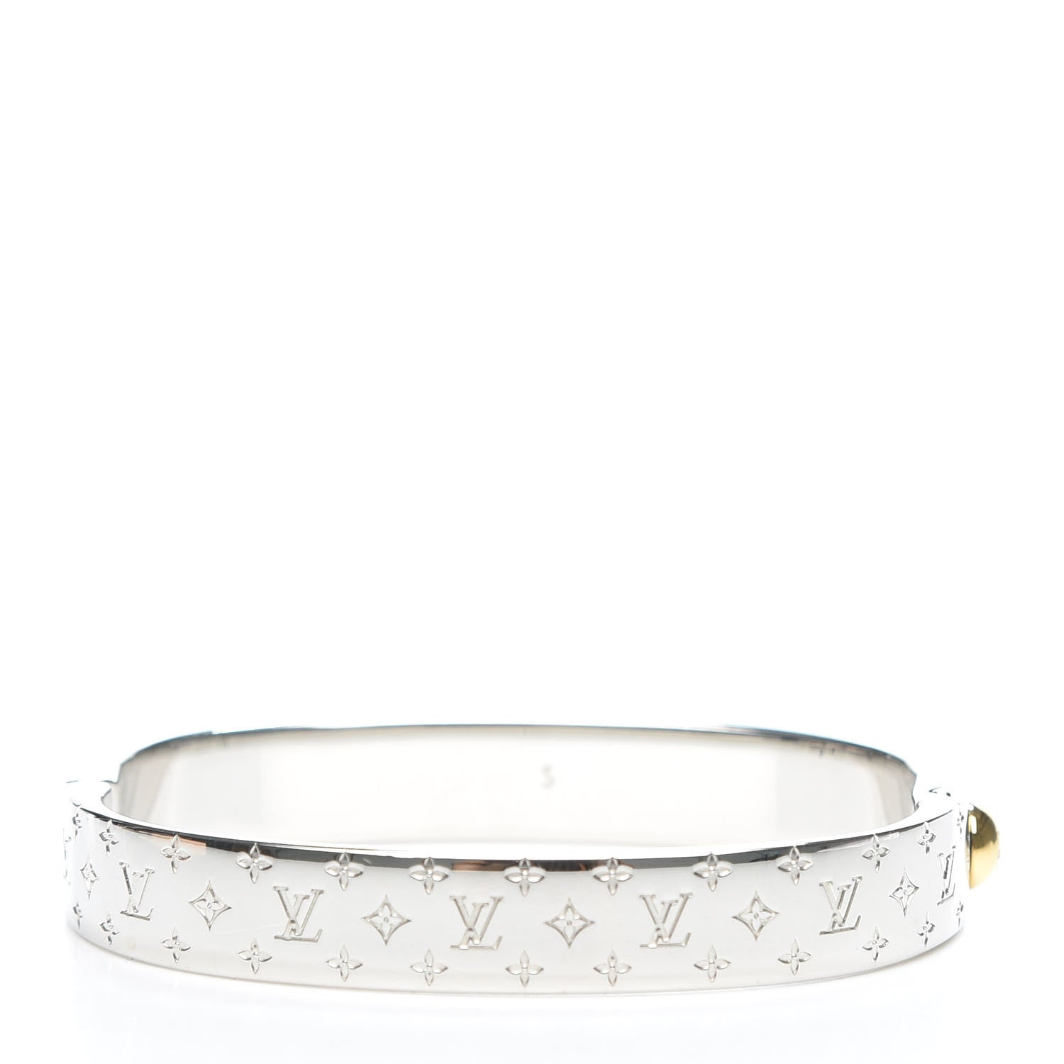 Louis Vuitton Palladium Monogram Nanogram Cuff S 2 of 6