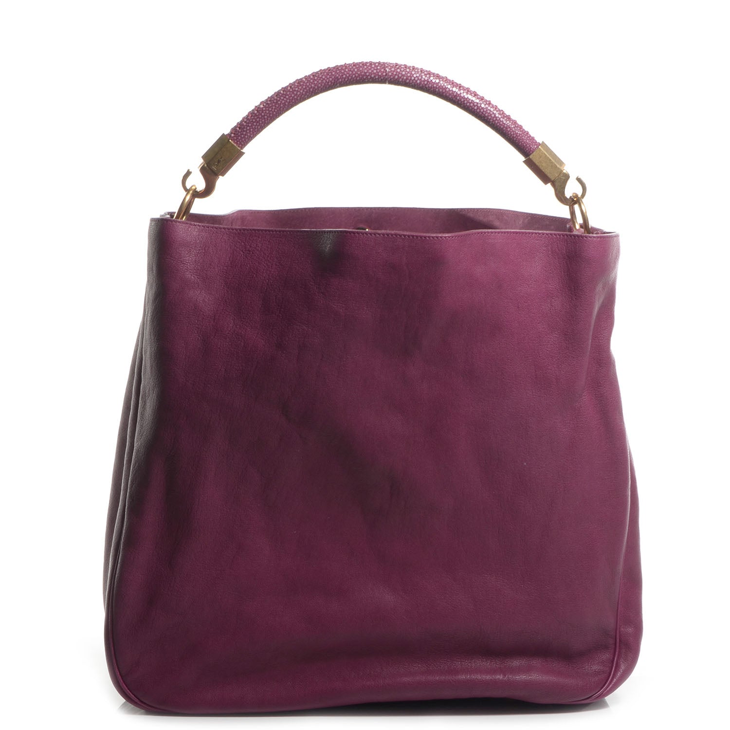 Saint Laurent Sheepskin Stingray Large Roady Hobo Magenta 1 of 9