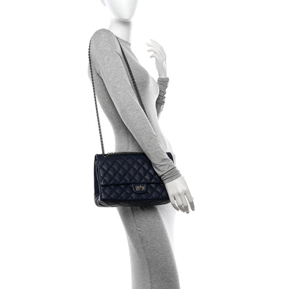 Chanel Calfskin Stitched 2.55 Reissue 226 Flap Navy 2 of 11