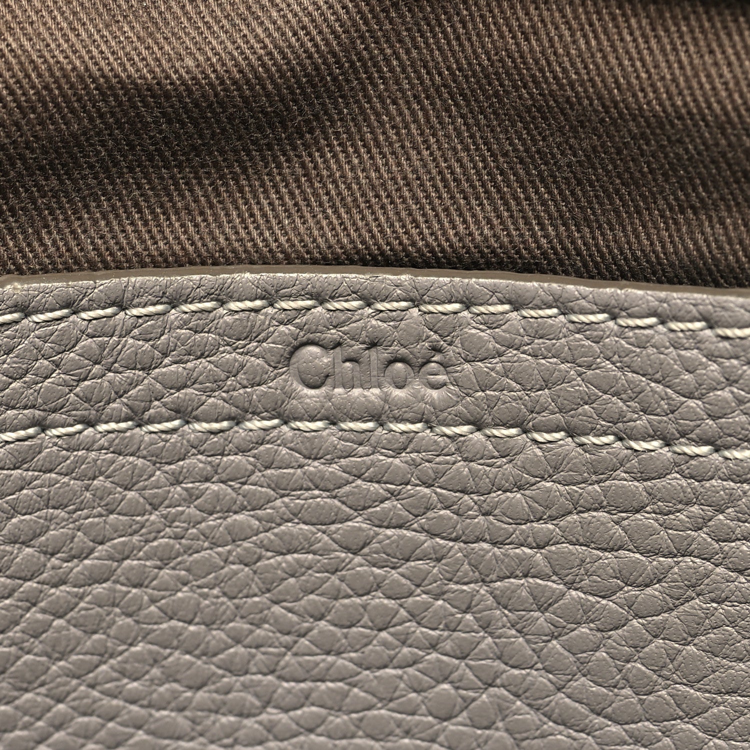 Chloe Calfskin Medium Marcie Round Crossbody Bag Cashmere Grey 6 of 10