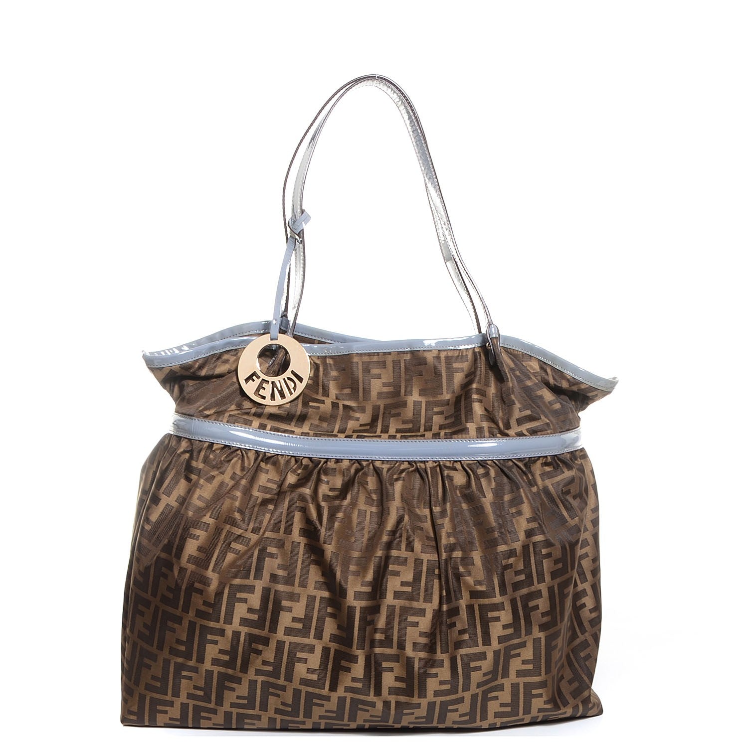 Fendi Zucca Large Chef Shopper Tote Tobacco Blue 1 of 10